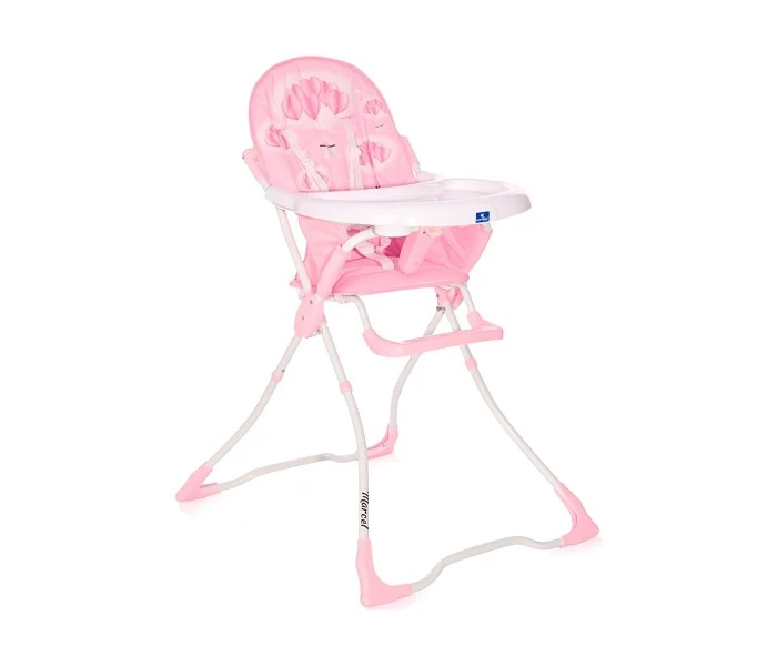 Hranilica za bebe Marcel Pink hearts - jednopoložajna stolica za hranjenje